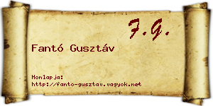 Fantó Gusztáv névjegykártya